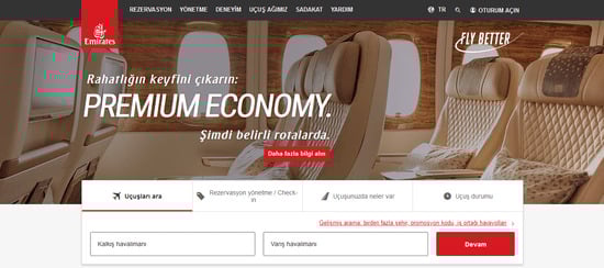 Emirates Resmi internet sitesi