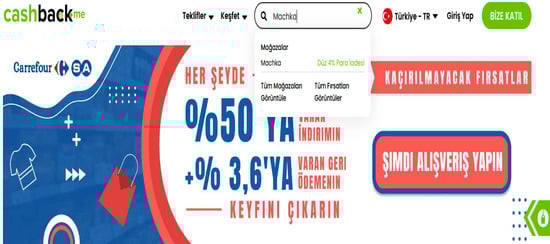 Cashback Machka Arama 
